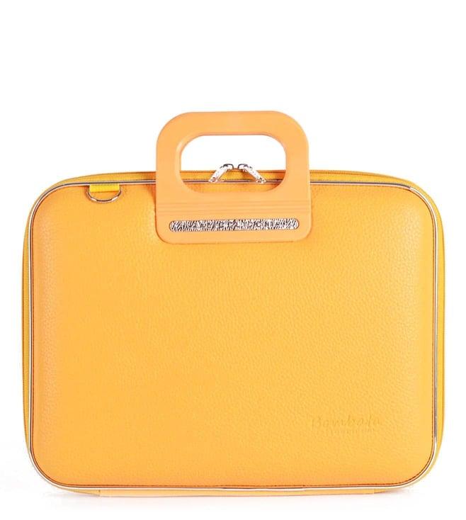 bombata firenze classic yellow 13" laptop briefcase