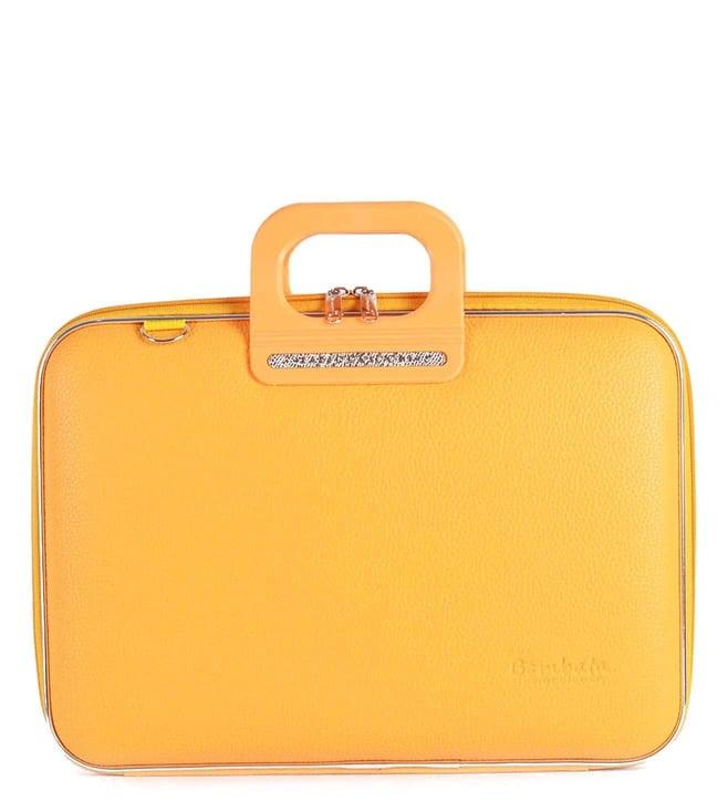 bombata firenze classic yellow 15" laptop briefcase