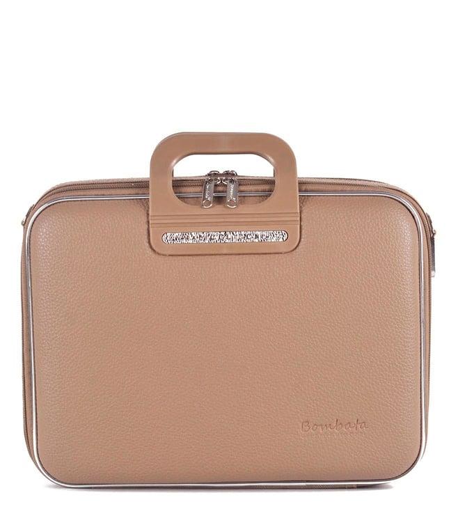 bombata brera taupe 13" laptop briefcase
