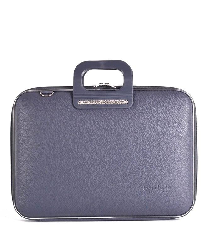 bombata firenze classic dark blue 13" laptop briefcase