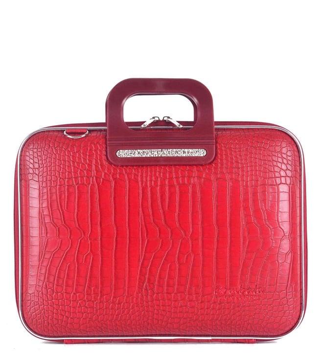 bombata siena cocco red 13" laptop briefcase