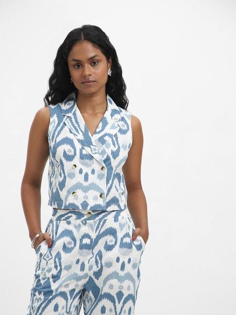 bombay paisley by westside white printed top