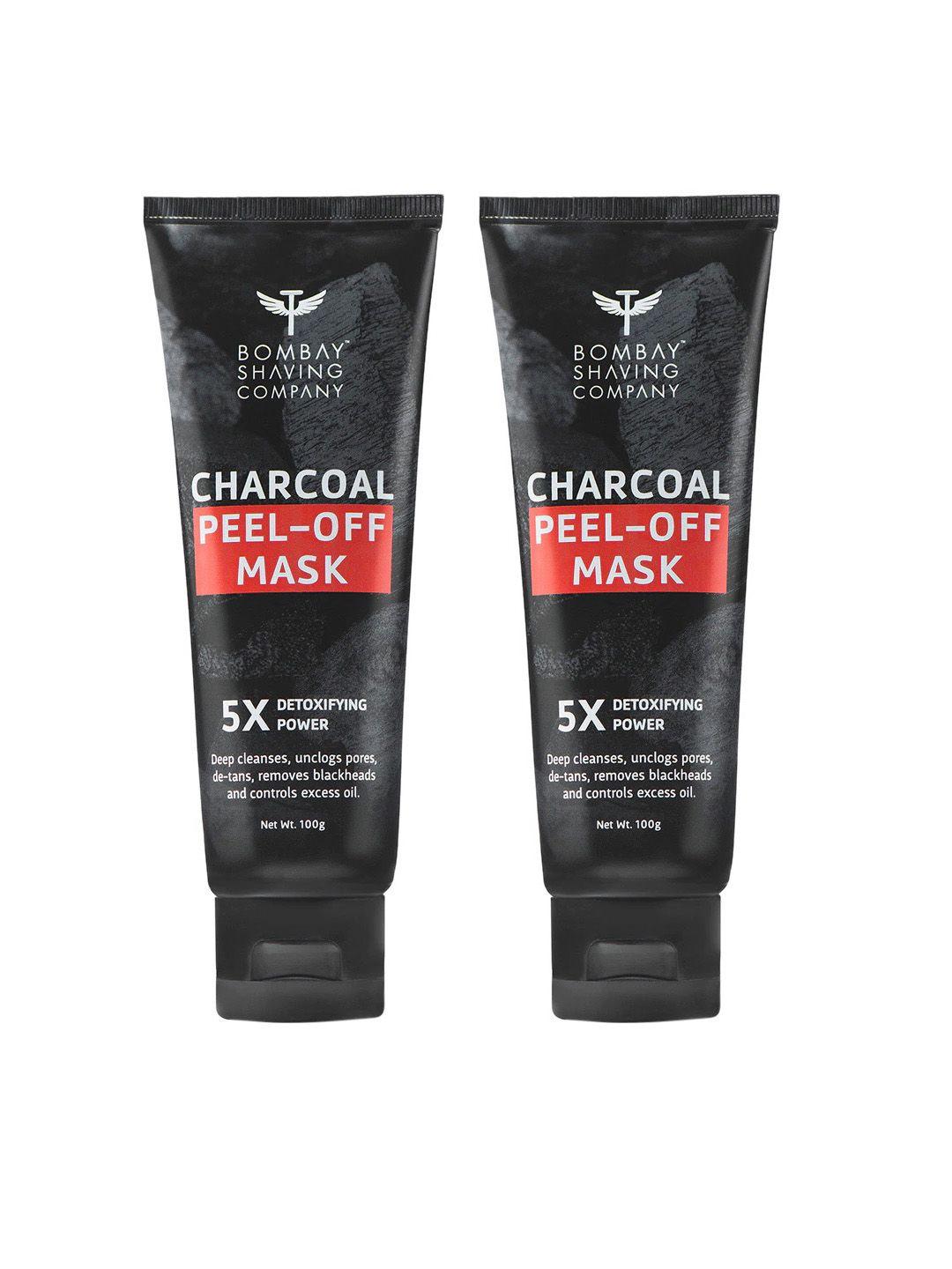 bombay shaving company set of 2 5x detoxifying power charcoal peel off mask