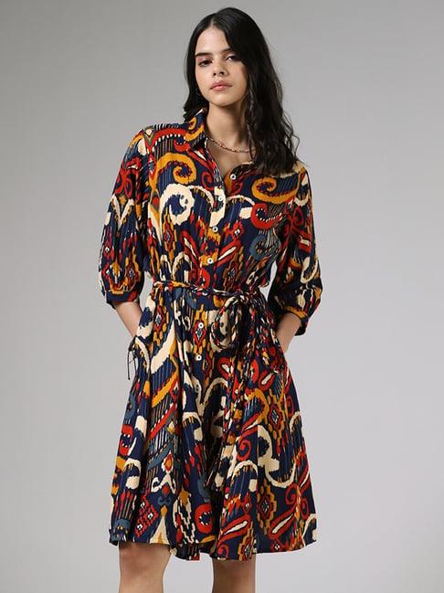 bombay paisley by westside multicolor printed dress