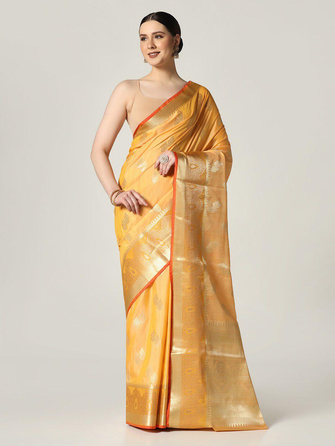 bombay selections ethnic motifs woven design zari banarasi saree