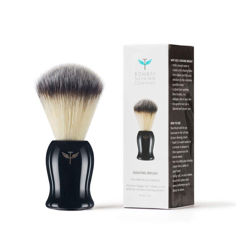 bombay shaving company shaving brush - polished black handle