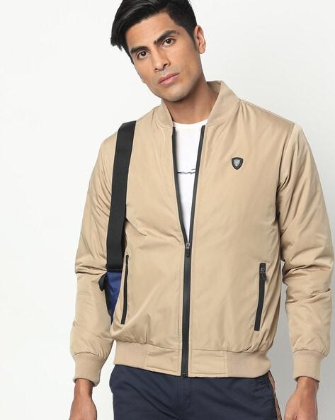 bomber jacket with zipper pockets