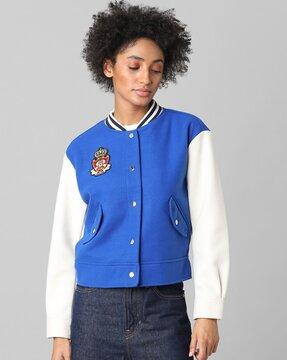 bomber jacket with applique