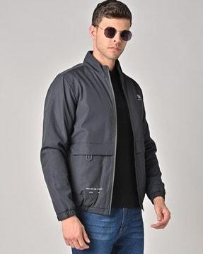 bomber jacket with flap pockets