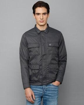 bomber jacket with flap pockets