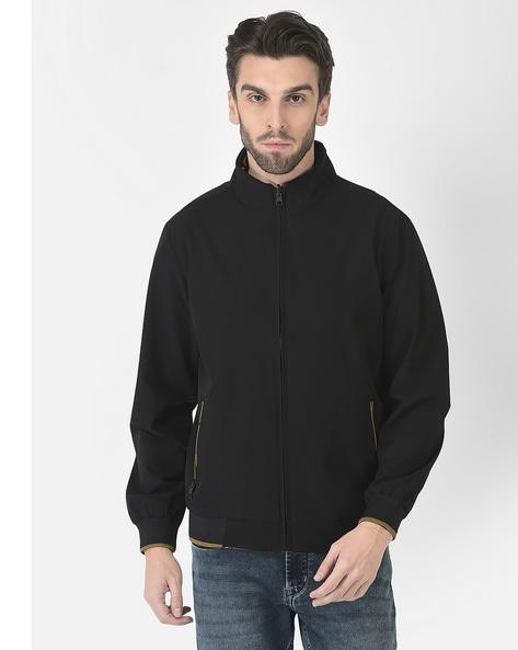 bomber jacket with zip-front