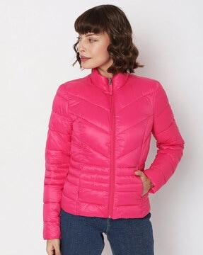 bombers jacket with zip closure