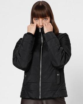 bombers jacket with zip closure