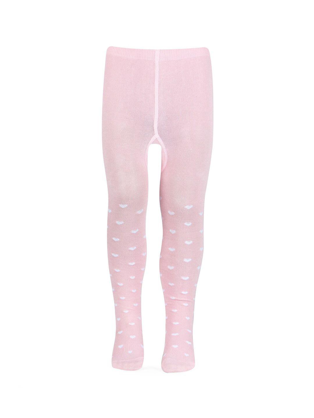 bonjour infants printed cotton tights with attached stockings