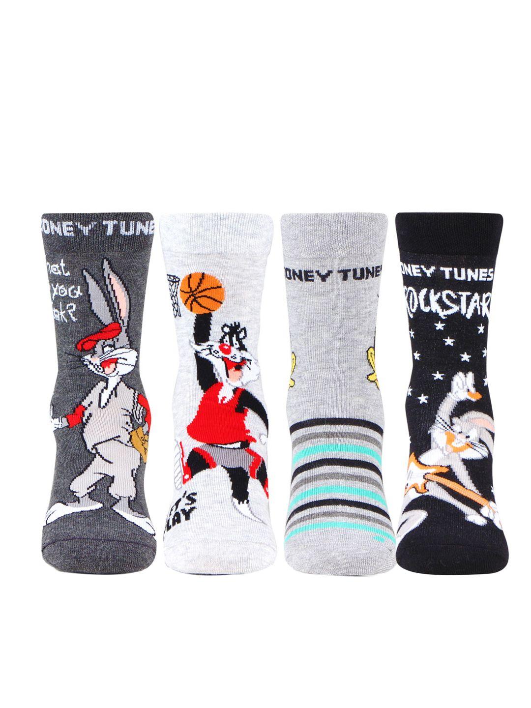 bonjour kids pack of 4 looney tunes socks