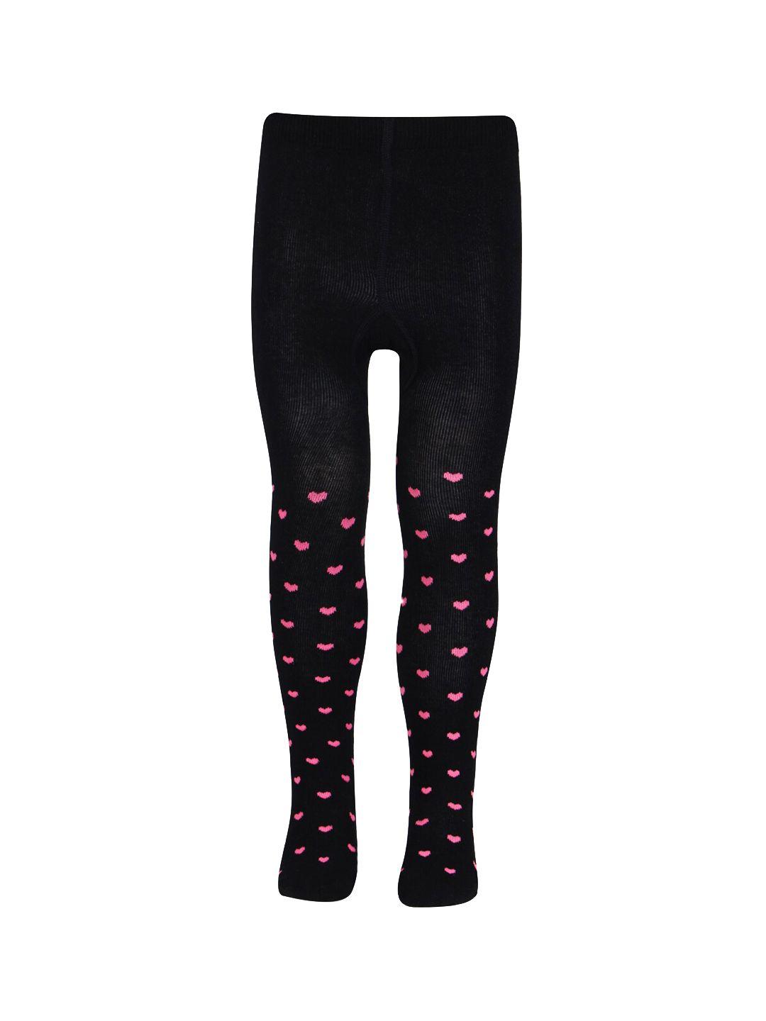 bonjour kids printed cotton tights with attached stockings