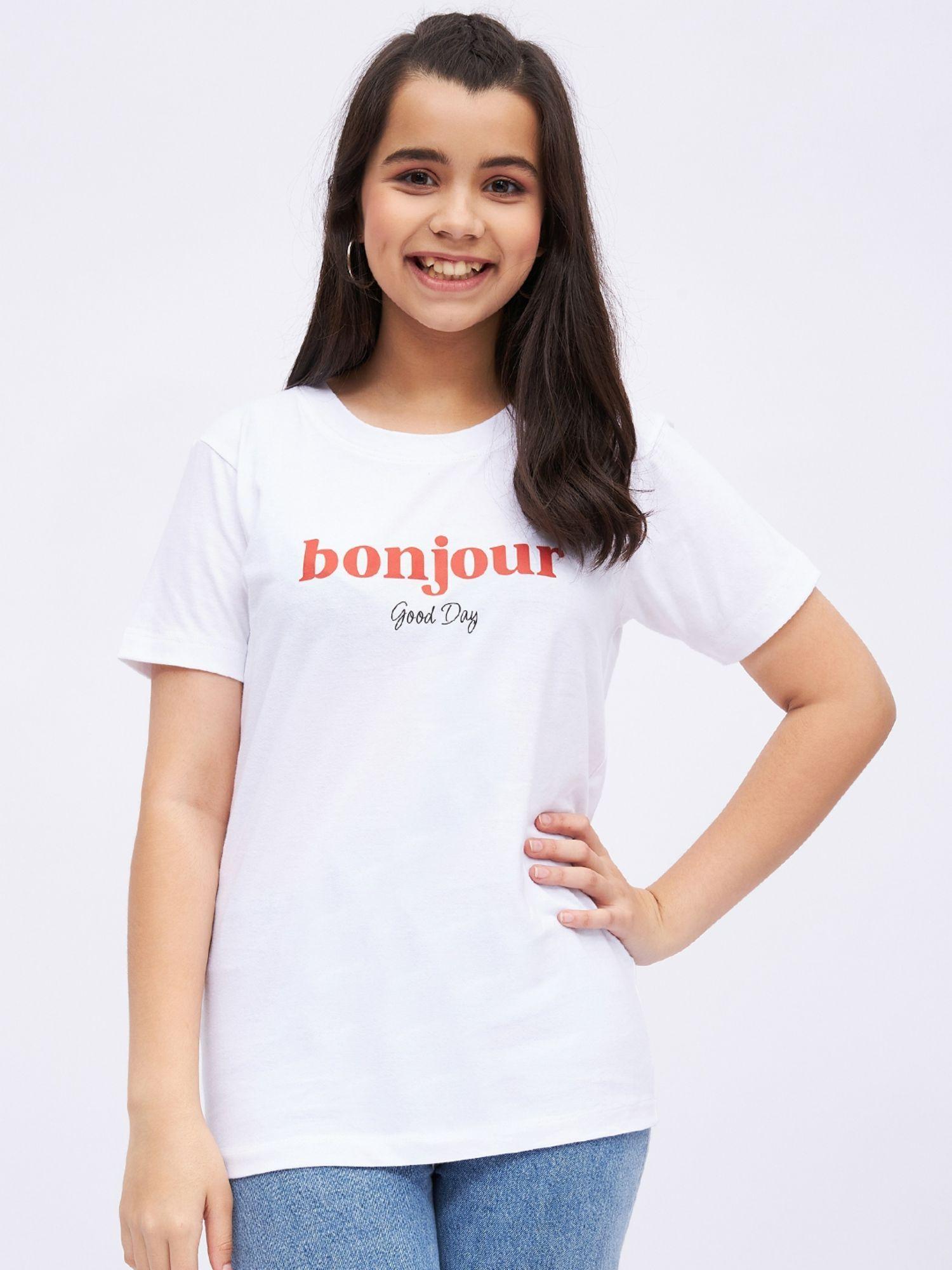 bonjour printed t-shirt