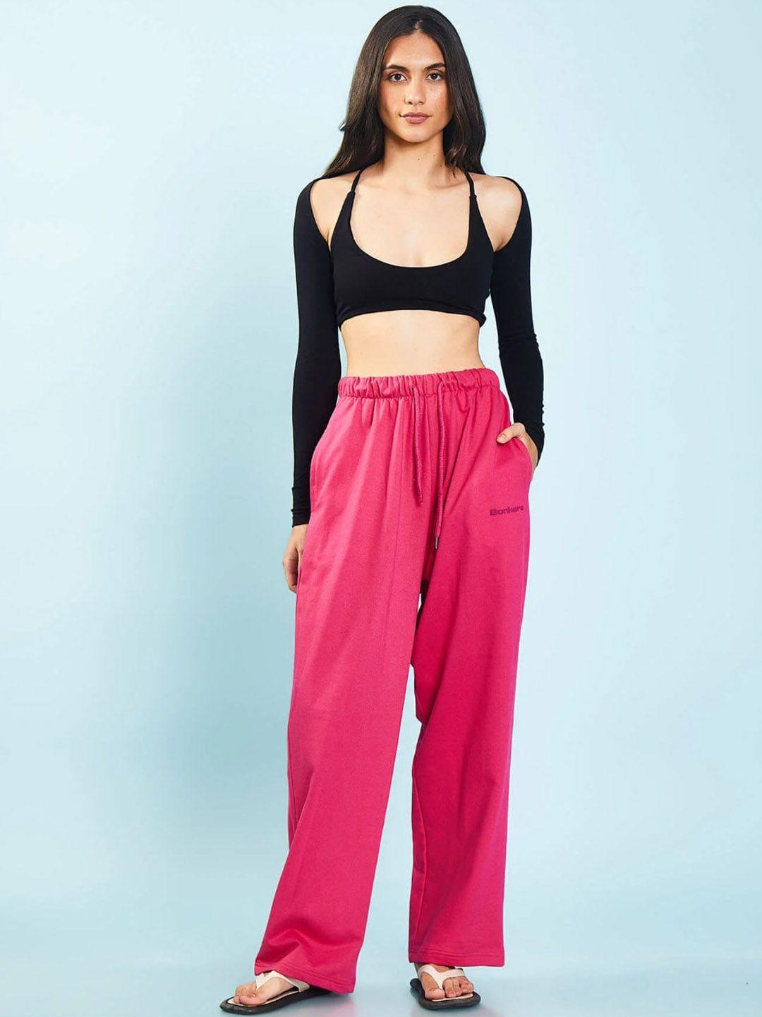 bonkers-corner-women-pink-cotton-relaxed-track-pant