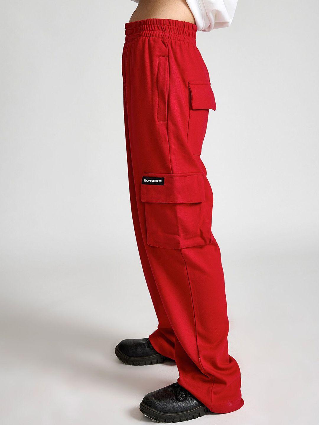 bonkers-corner-women-red-mid-rise-straight-fit-track-pants