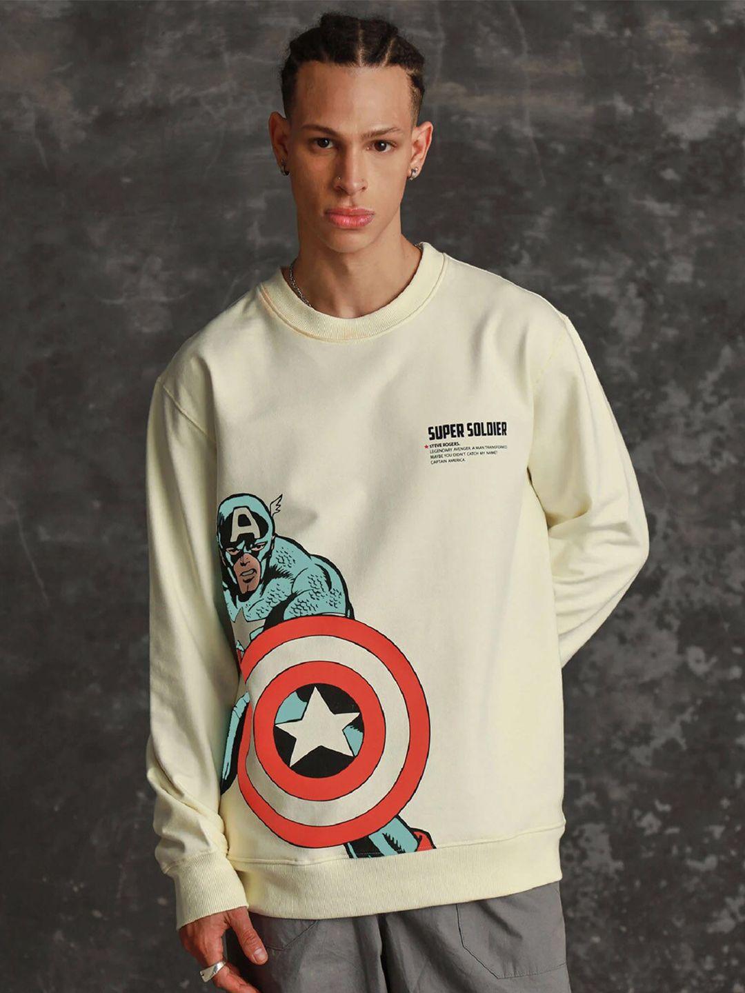 bonkers corner superman printed round neck cotton sweatshirt
