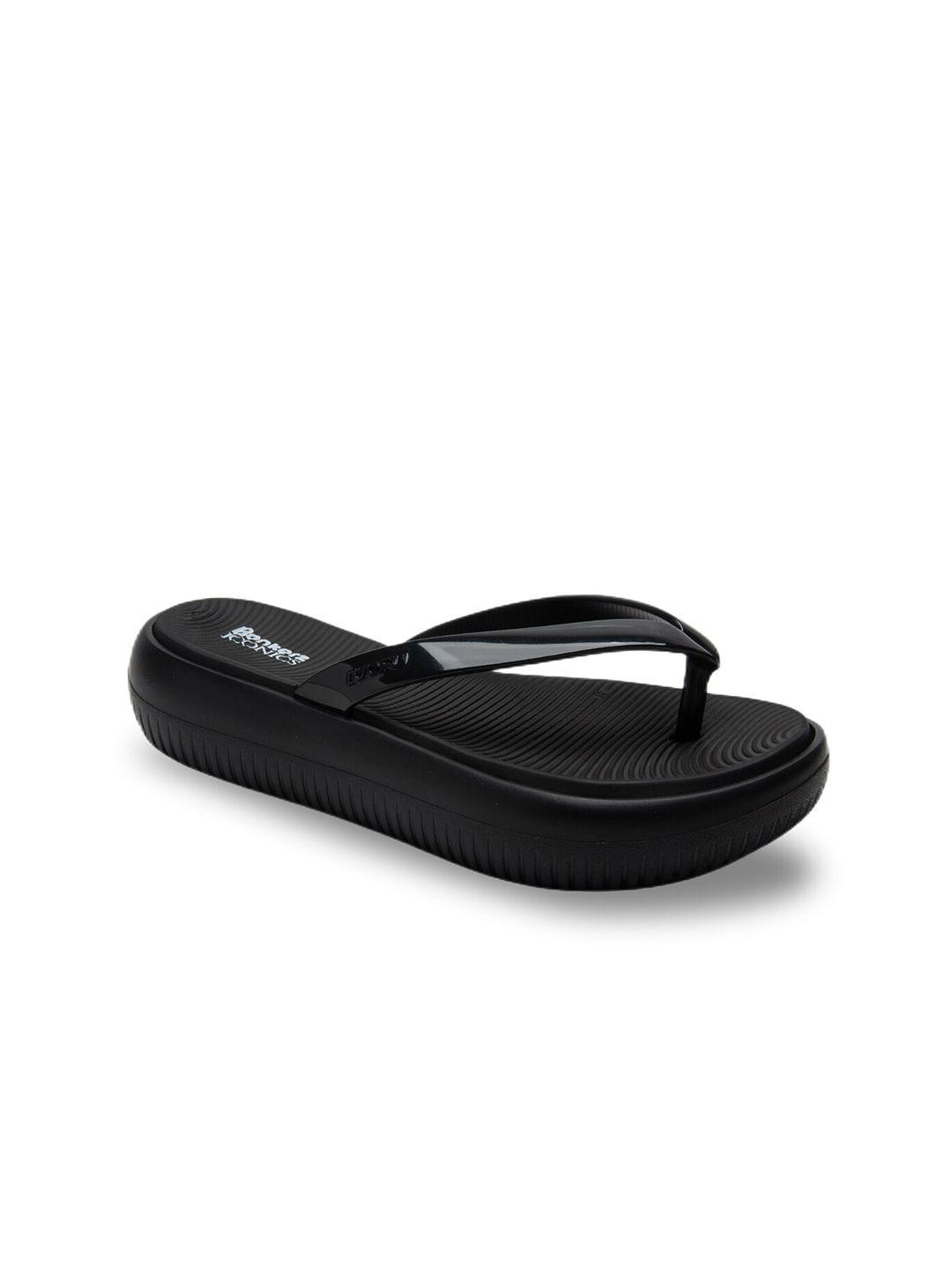 bonkerz women black croslite thong flip-flops