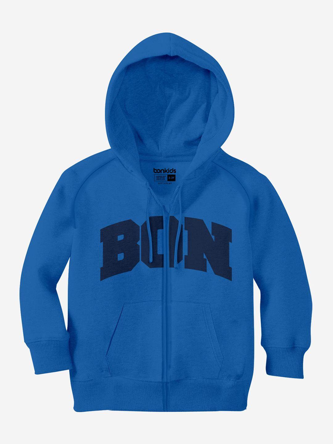 bonkids boys blue hooded sweatshirt