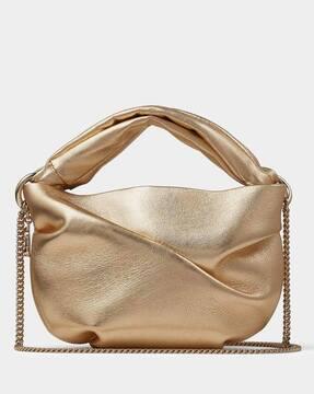 bonny mini metallic napa bag with twisted handle