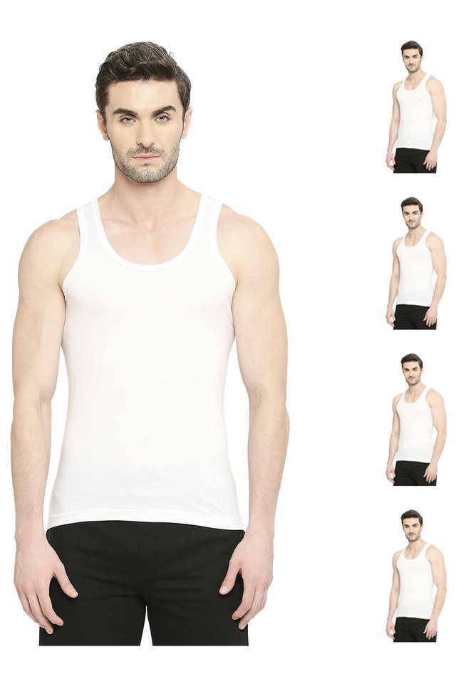 bonus classic mens snow white premium cotton vest pack of 5