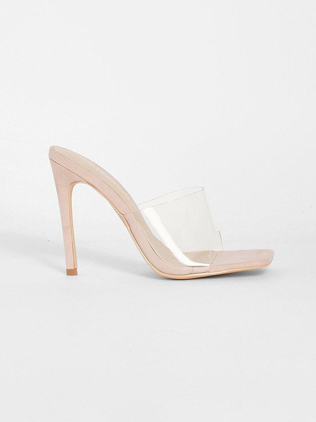 boohoo transparent stiletto heels