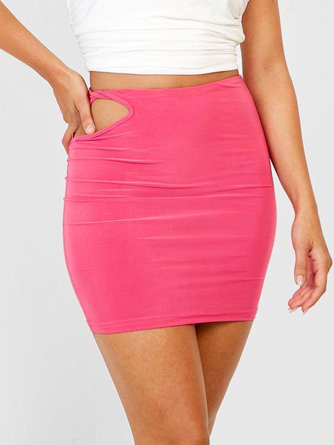 boohoo women cut out detail pencil mini skirt