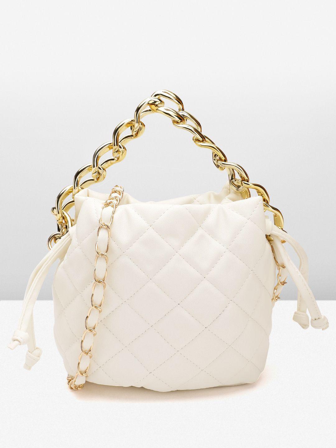 boohoo bucket handheld bag with quilted detail