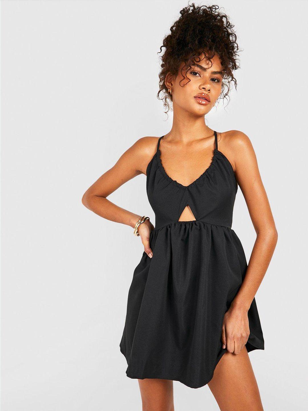 boohoo cut-outs style back a-line mini dress