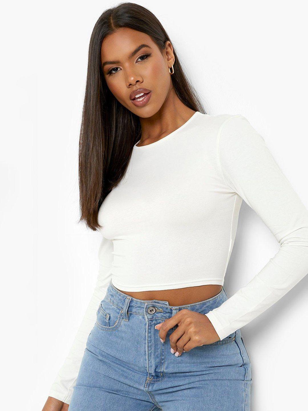 boohoo fitted crop top