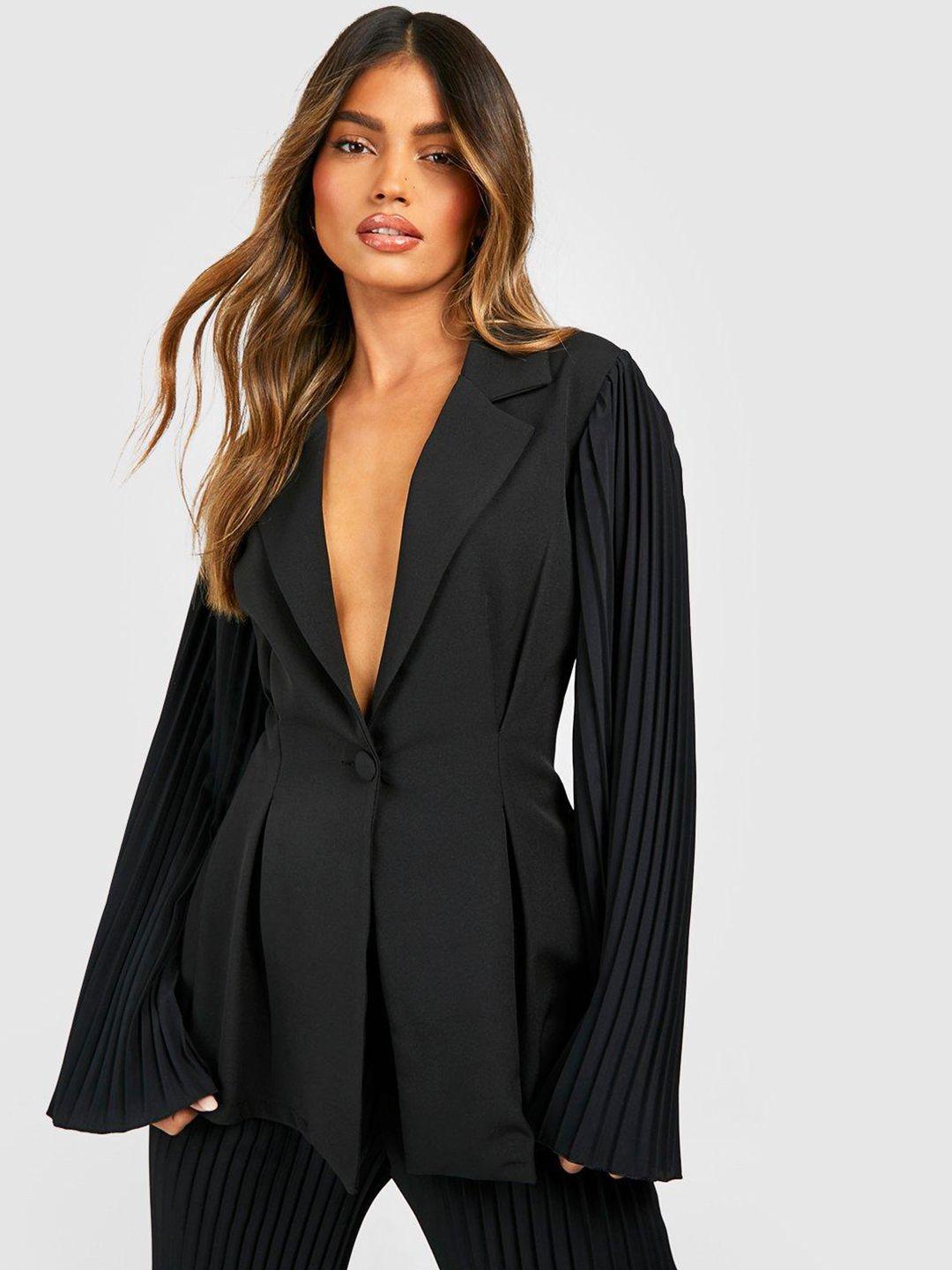 boohoo flared sleeves tailored blazer