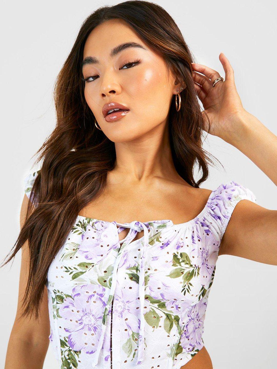 boohoo floral printed top