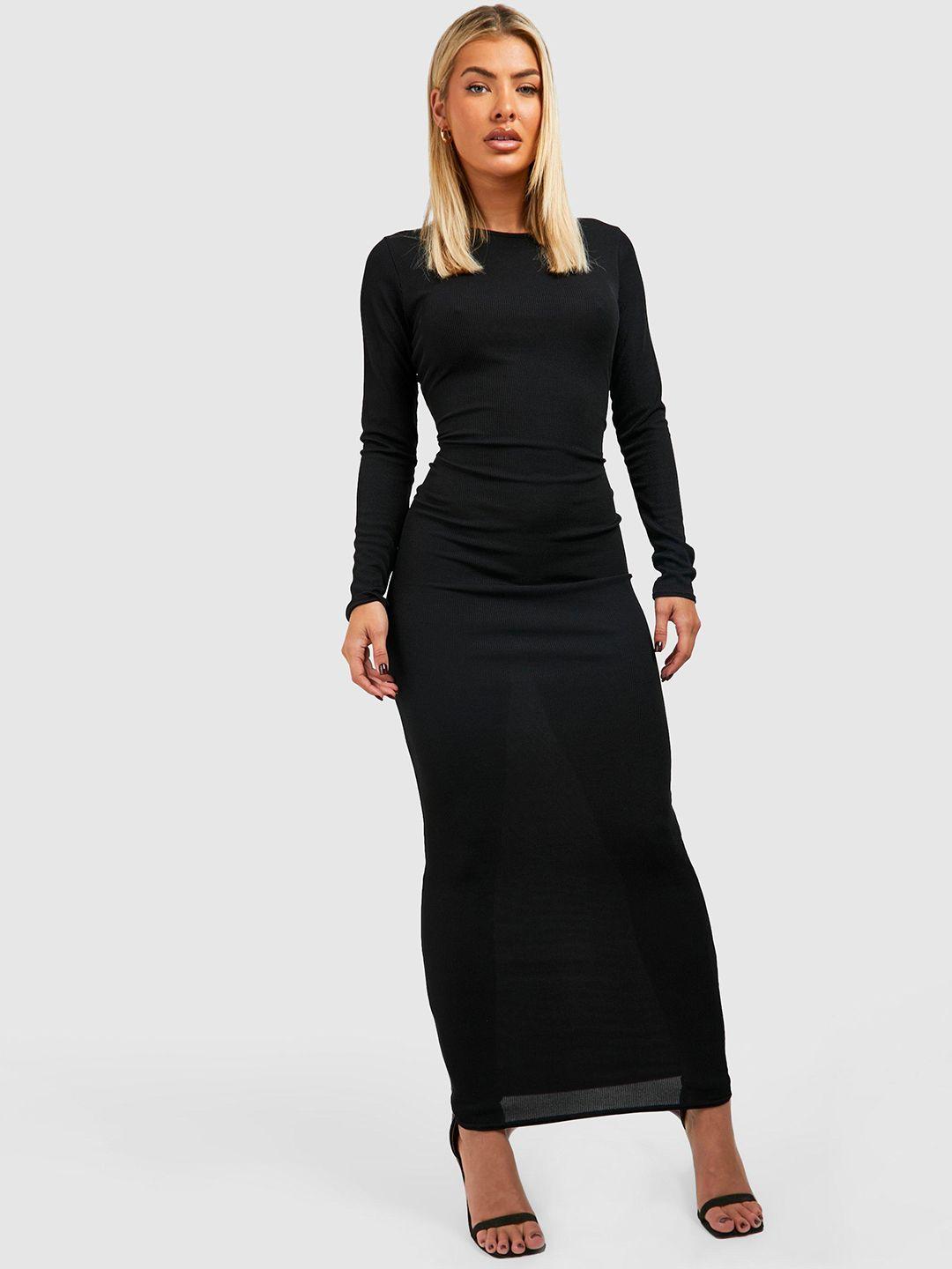 boohoo ribbed maxi dress