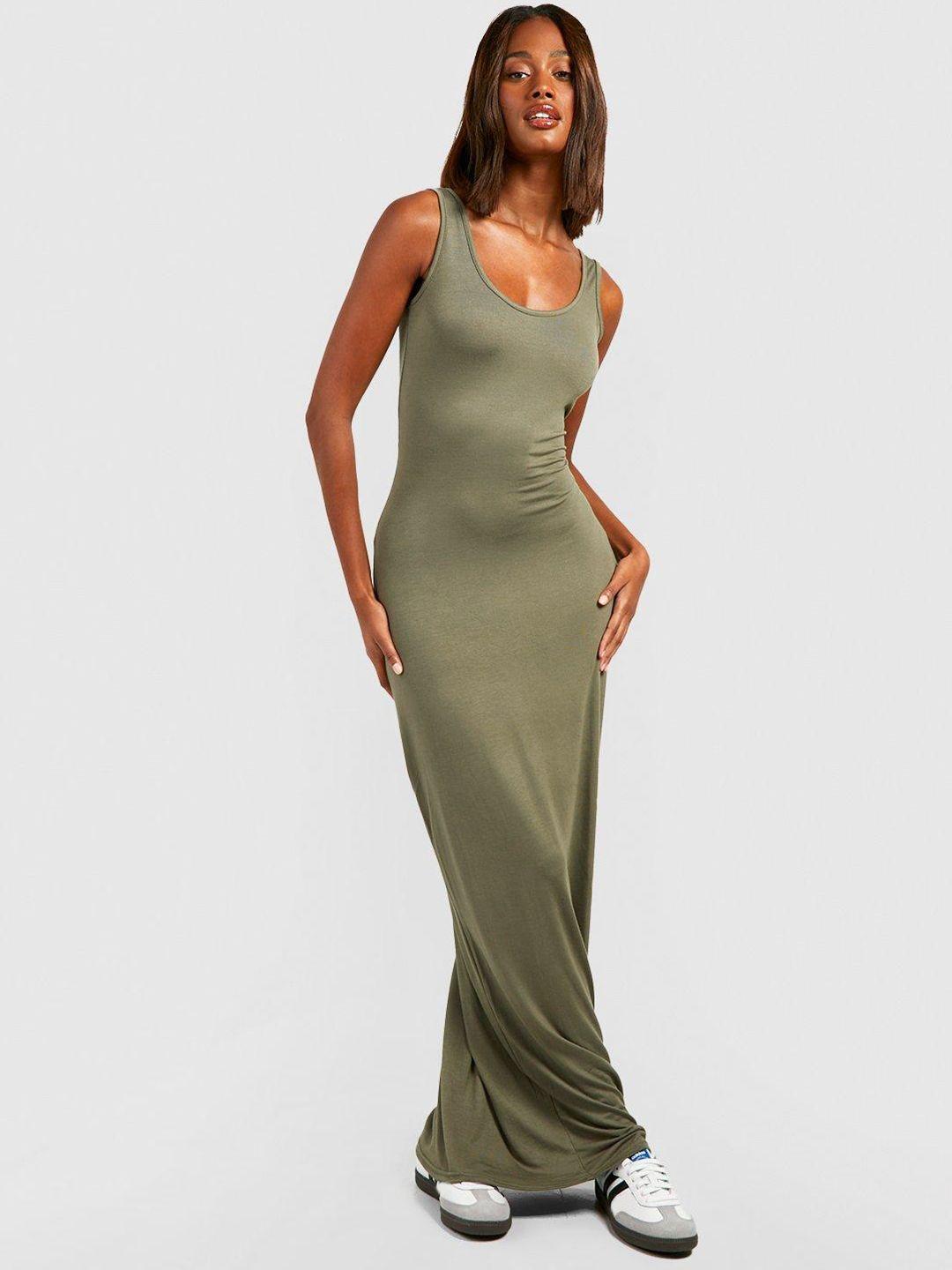 boohoo scoop neck bodycon maxi dress