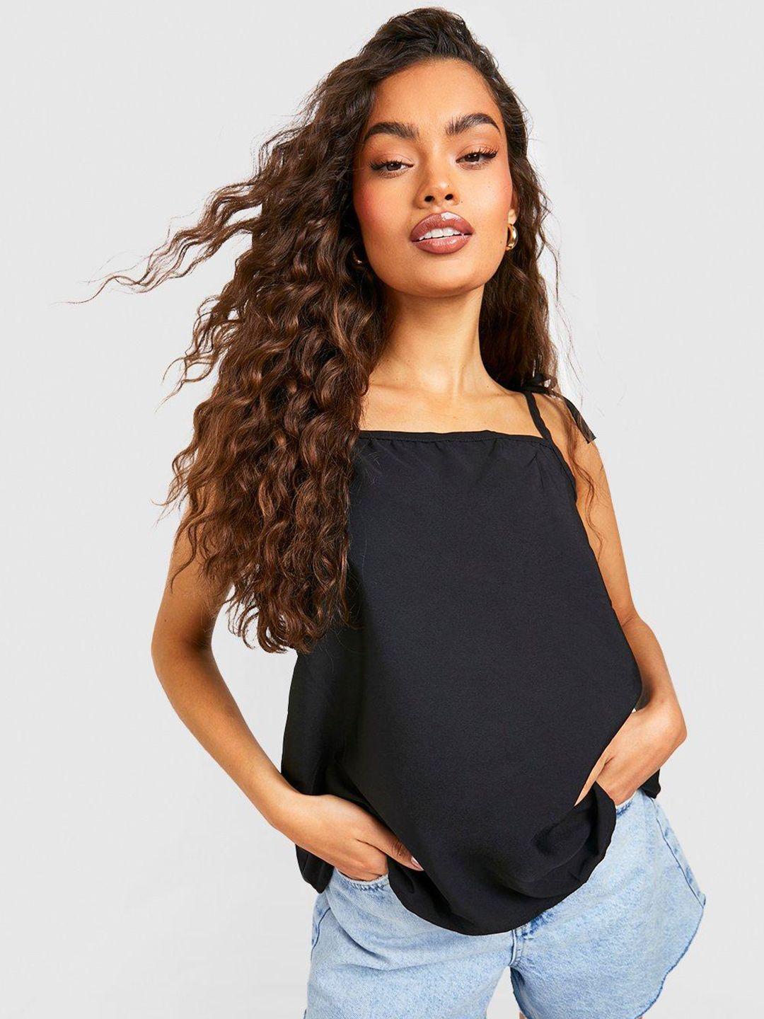 boohoo shoulder straps cami top