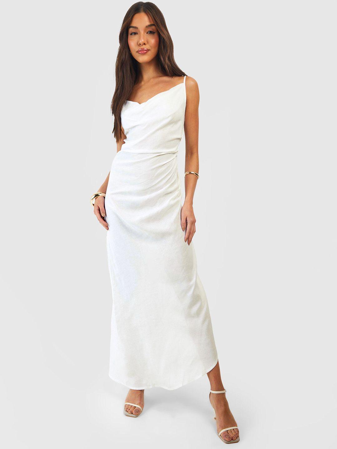 boohoo side slit sheath maxi dress