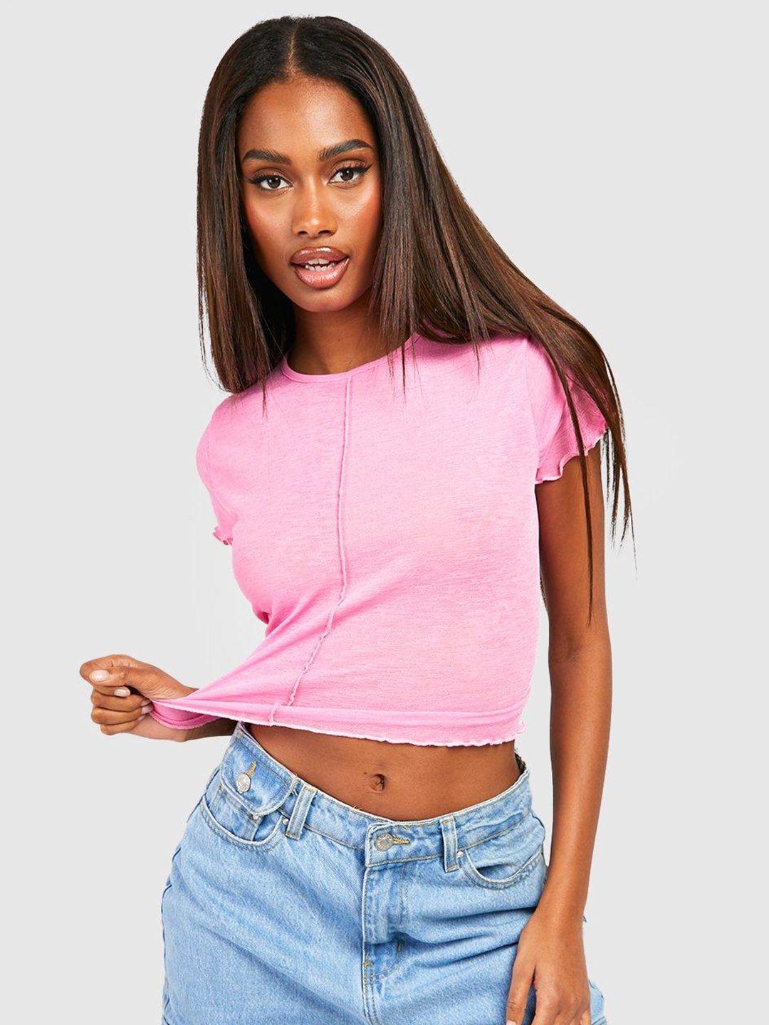 boohoo solid crop top