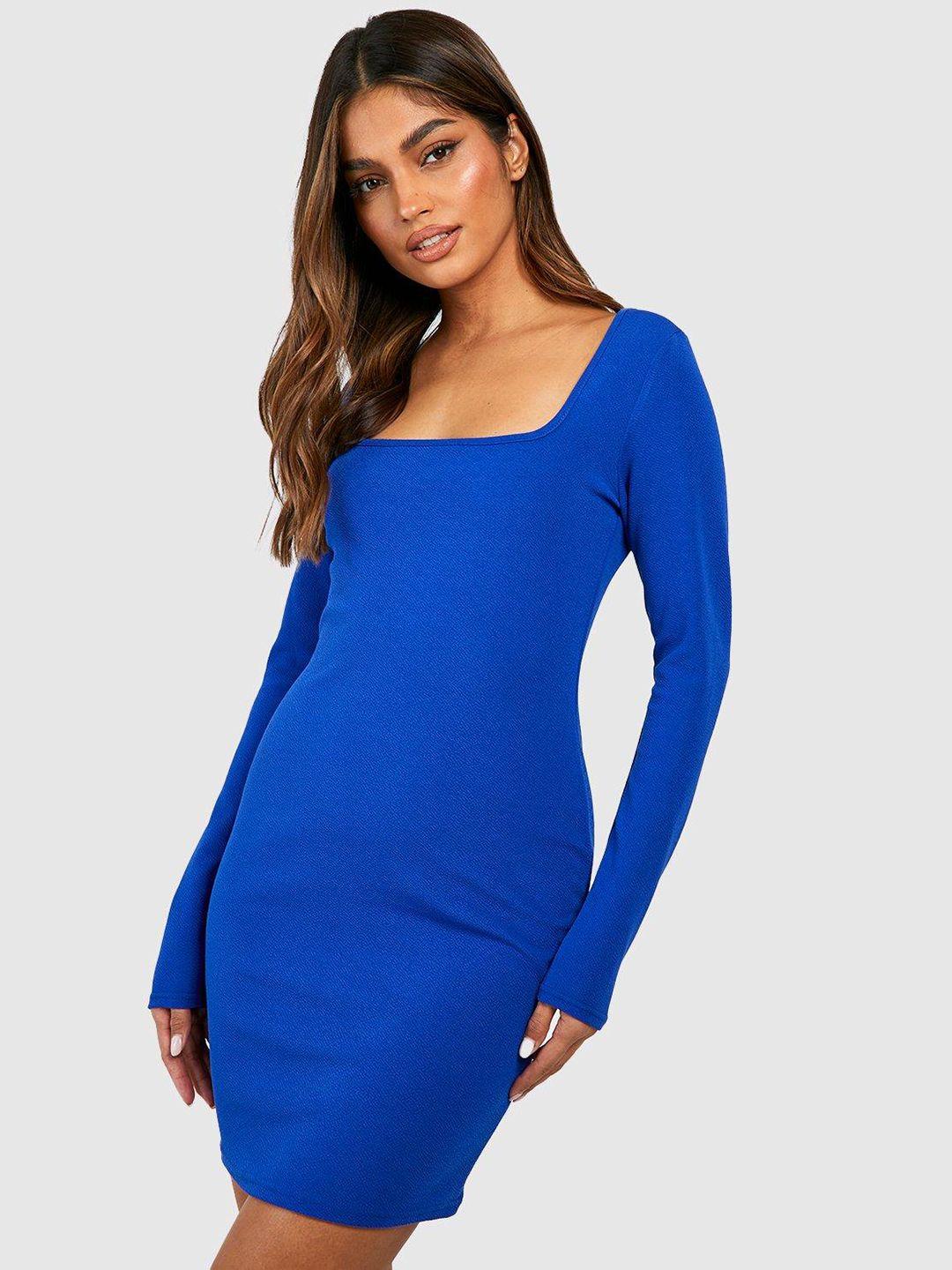 boohoo square neck bodycon mini dress