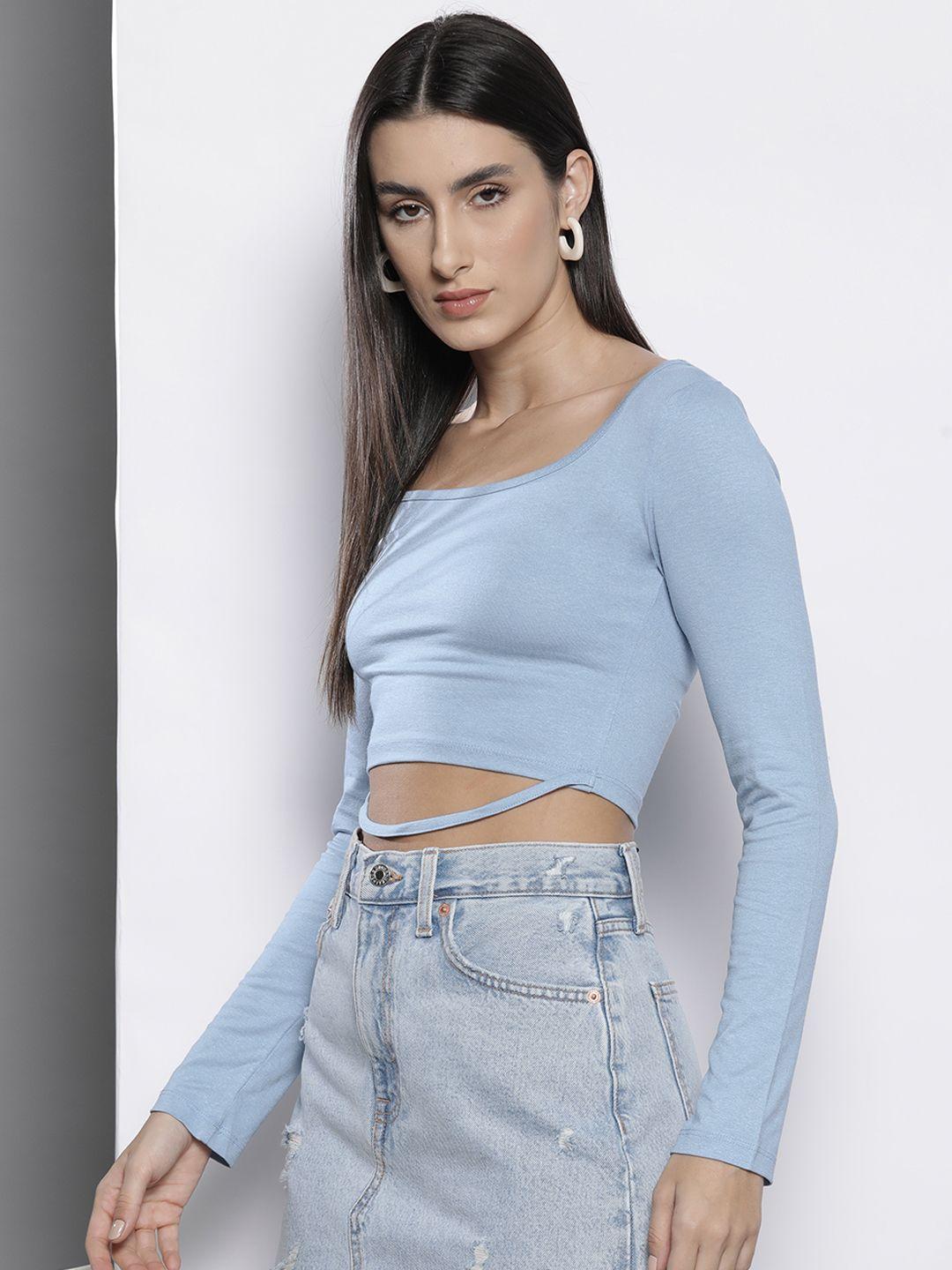 boohoo square neck crop top