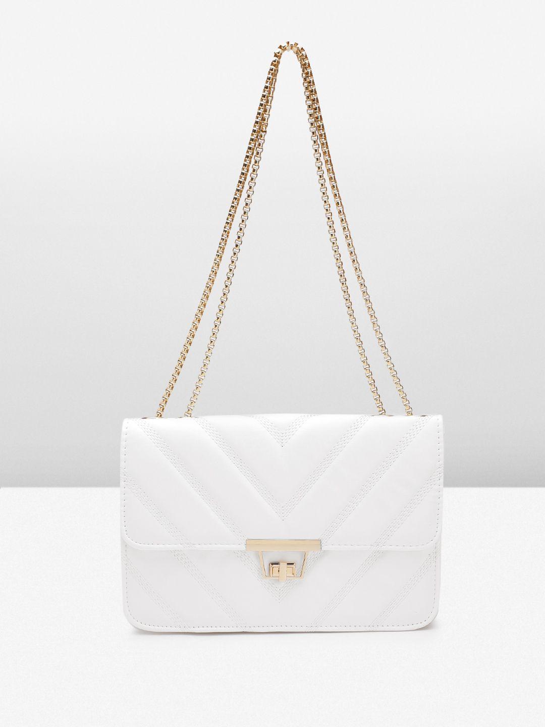 boohoo structured shoulder bag with quilted detail