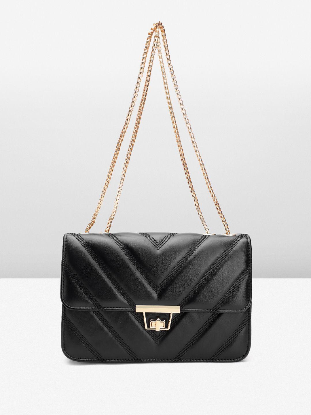 boohoo structured shoulder bag with quilted detail