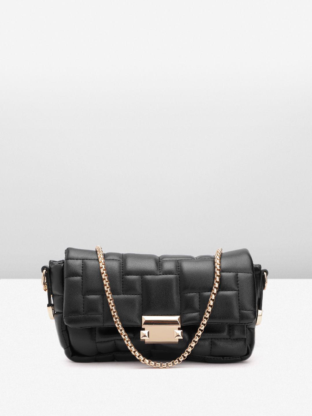 boohoo structured sling bag with quilted detail