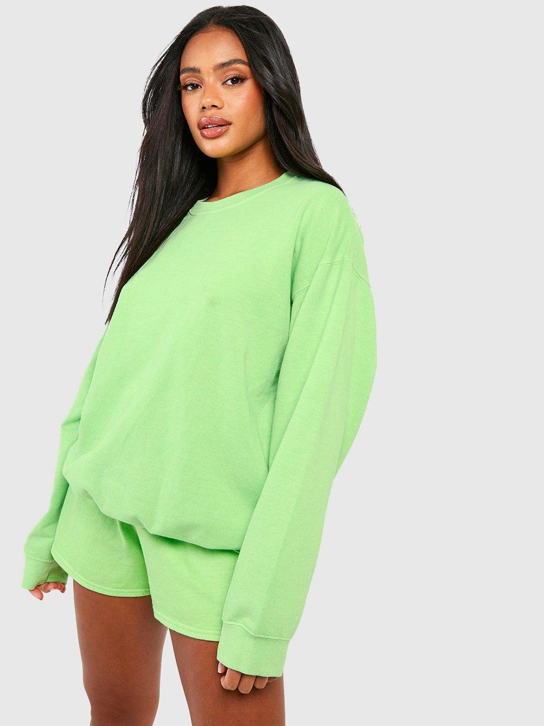 boohoo sweatshirt and shorts set