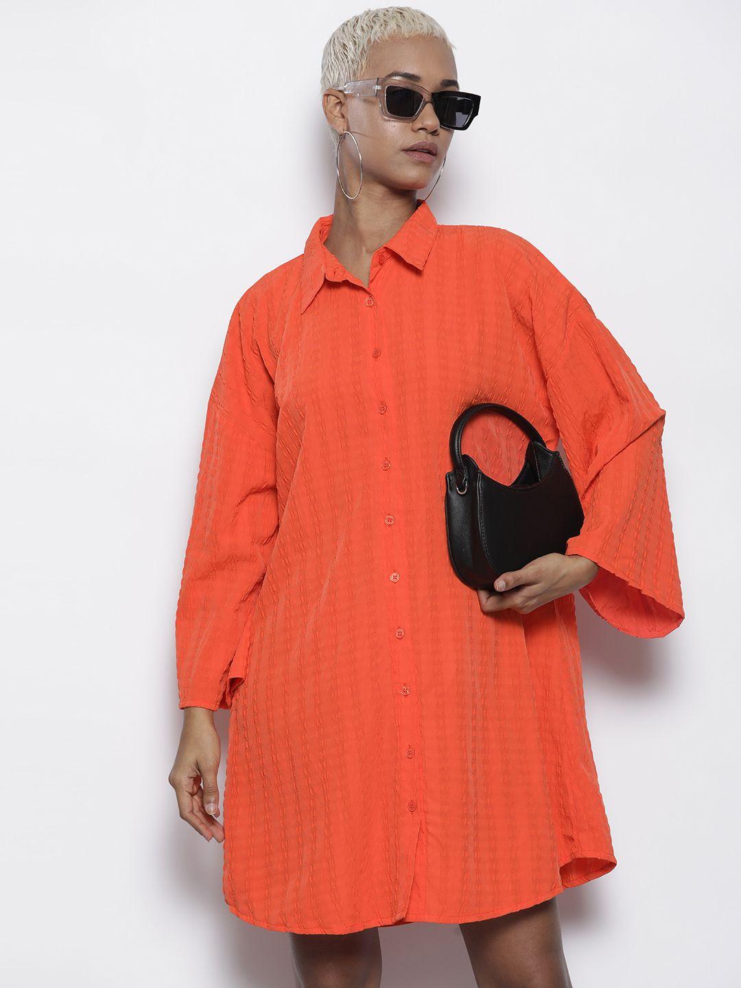 boohoo textured oversized shirt dress