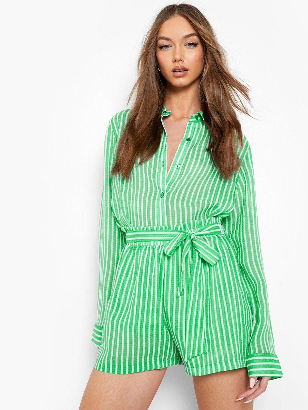 boohoo textured stripe flippy short