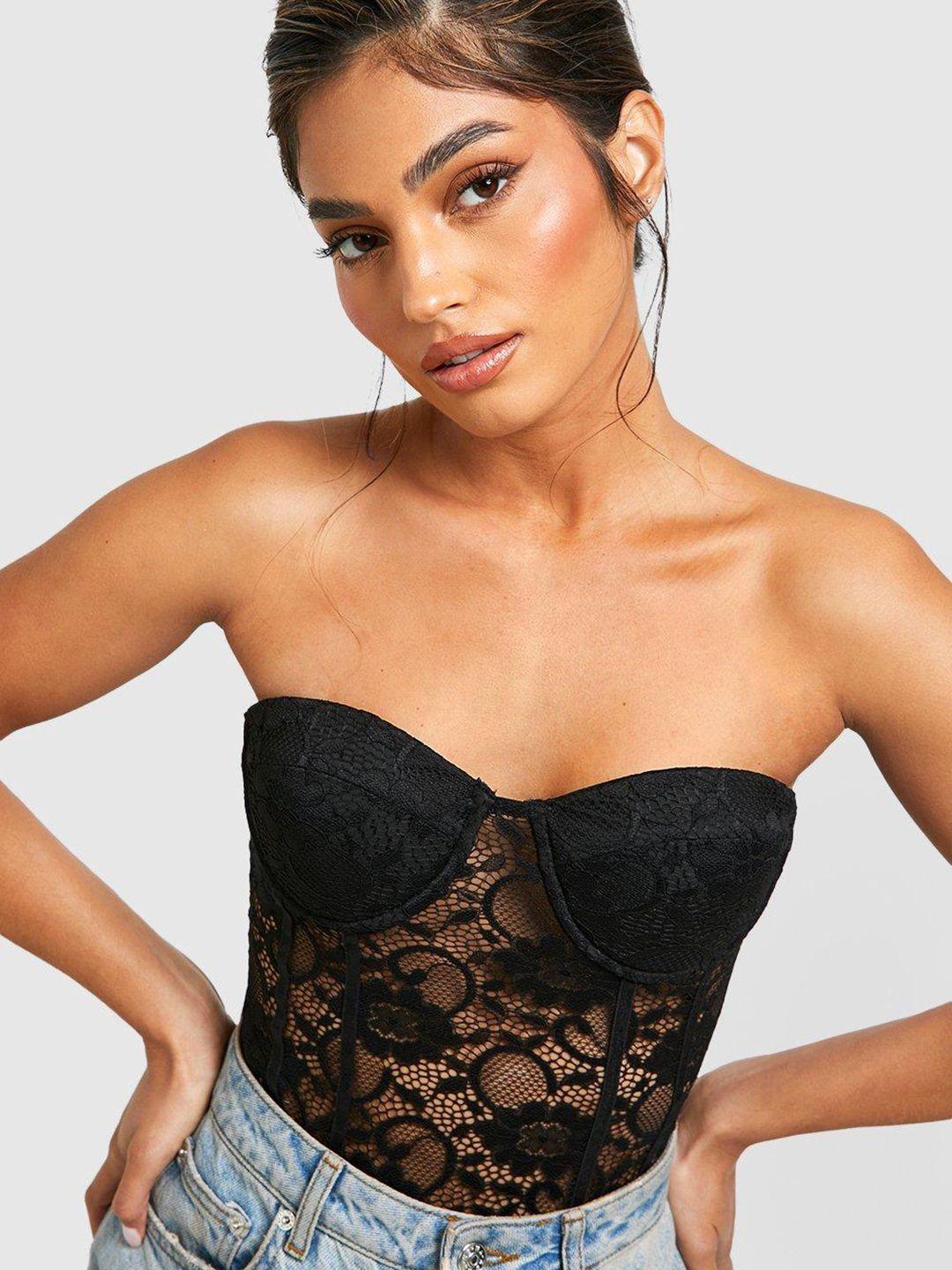 boohoo wired lace bodysuit