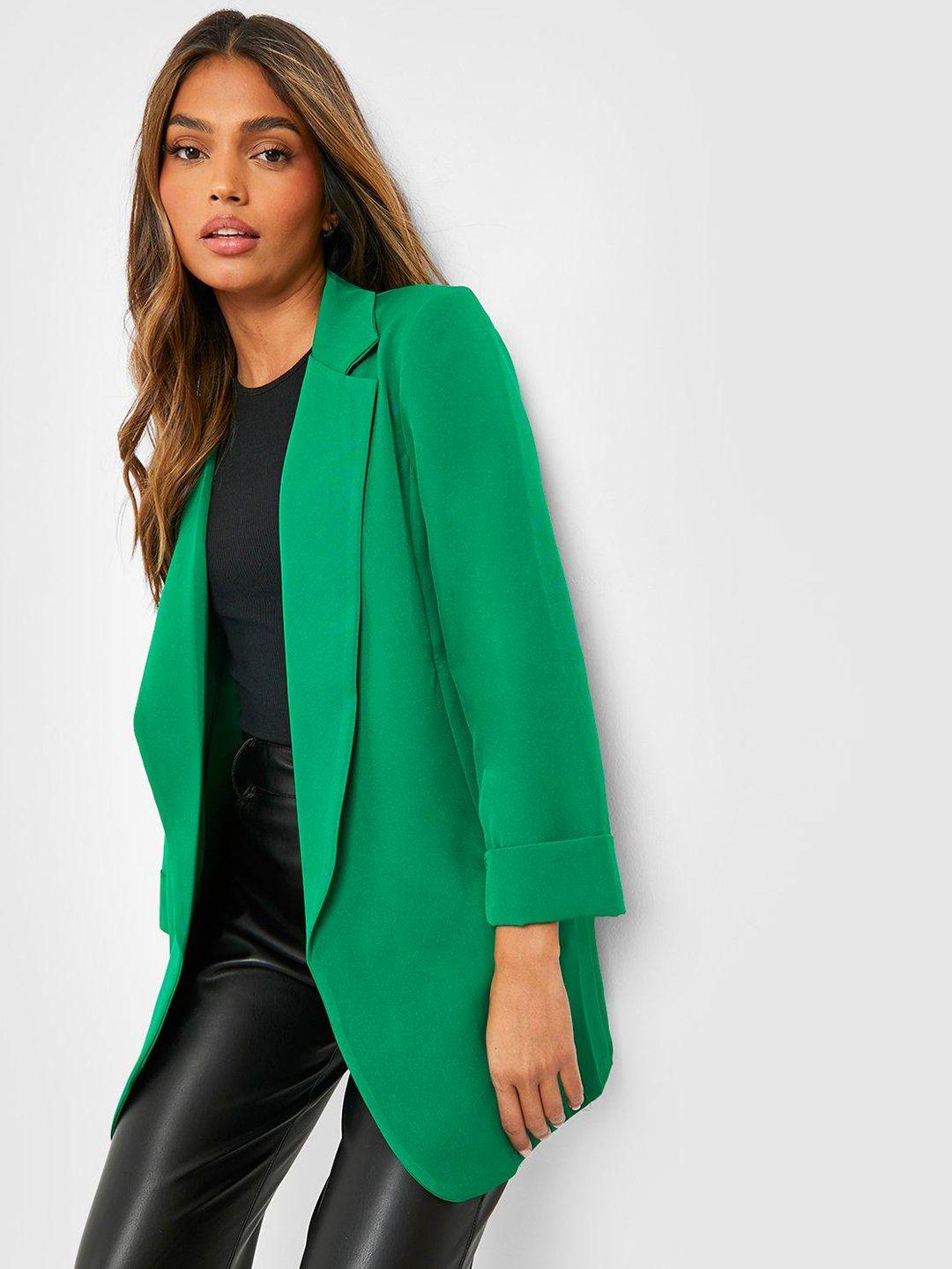 boohoo women front-open relaxed fit blazer